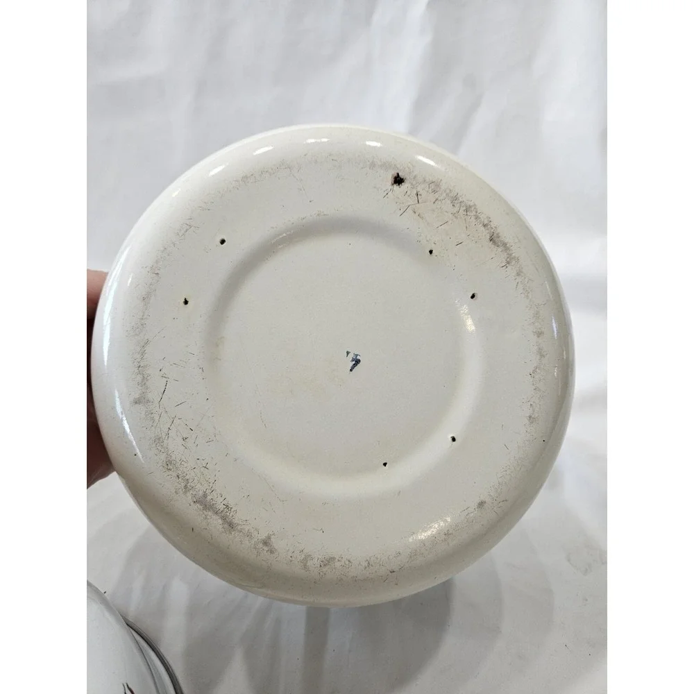 3 Vintage Enamel Metal Mixing Nesting Bowls Kitchen Strawberry Vegetables Fall